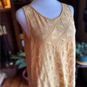 Susina Yellow Textured Tank Top